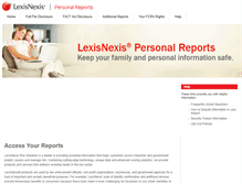 Tablet Screenshot of personalreports.lexisnexis.com