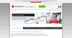 Desktop Screenshot of enseignant.lexisnexis.fr